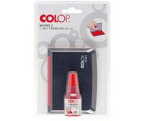 Set cassette d'encrage + encre, rouge