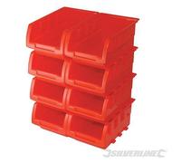Silverline 250968 Jeu de 8 boîtes empilables 165 x 105 x 75 mm