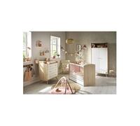Set chambre bébé Access Blanc Bois lit 120x60 + commode + armoire