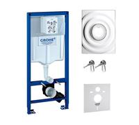 Set châssis encastré Grohe Rapid SL 38539001, bouton de chasse d'eau Grohe Surf 38574000