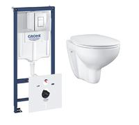 Set châssis encastré Grohe Rapid SL 38827000, cuvette WC avec abattant à descente lente Grohe Bau Ceramic 39351000