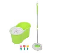 Set Clean Mop Serpillière, Seau et Balai-essoreur Simples à Utiliser, balais serpillère avec mécanisme d'essorage intégré,pour Nettoyage Sol