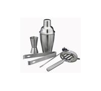 Set Cocktail Shaker Inox 5 pièces - Coffret pour cocktails avec shaker, doseur