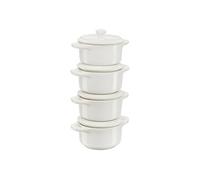 Staub Set de 4 plats à four ronds 10 cm – Céramique – Blanc ivoire