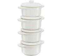 Set cocottes 4-pcs, Rond(e), Blanc ivoire, Céramique Blanc Ivoire G