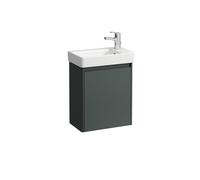 Set complet LAUFEN 480, lave-mains Pro S, 1 trou de robinetterie à droite, avec trop-plein, incl. meuble sous-lavabo BASE 2.0, 1 porte à droite, 480x280x680mm, H8659642661041, Couleur: Trafic gris