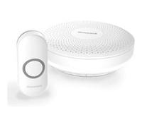 Carillon sans fil, portatif, rond Honeywell Home DCR311S série 3 avec bouton-poussoir (blanc)