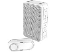 Carillon à LED, sans fil, portatif Honeywell Home DC313S série 3 avec bouton-poussoir (blanc)