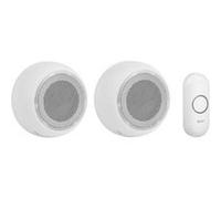 Byron Sonnette sans fil DBY-23514 – Set complet – Portée 175 m – Blanc
