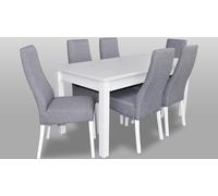 Set complet table à manger 6x chaises salle à manger groupe de tables en bois 7pcs Nouveau