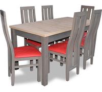 Set complet Table de salle à manger 6x Chaises Set de salle à manger Groupe de tables 7pcs Nouveau