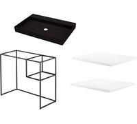 Set console Deante Correo CKC_N90A, lavabo Deante Correo CQR_NU6S, CBL_A30B