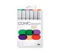 Set Copic Sketch Marqueurs Manga 6 Couleurs Teintes Secondaires
