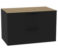 Set corps de meuble Excellent Tuto 2.0 MLEX.2172.800.BKBL, plan de travail suspendu Excellent Tuto 2.0 MLEX.2116.800.BL, MLEX.2151.800.02.BK