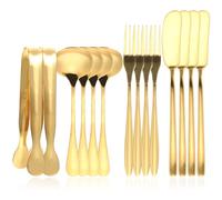 Set Couteau à Fromage en Acier Inoxydable pour Tartiner et Servir | Outil Multifonction, Poignée Beurre Incluse, Usage Table de Fête et Dîner, Coloris Or
