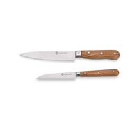 Set couteau d'office et couteau de chef en bois d'olivier et lame inox Mathon