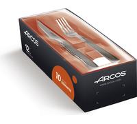 Set couteau et fourchette Loinset Arcos de Mesa 378100 monobloc en acier inoxydable, lame de 11 cm dans une boîte cadeau 12 pièces