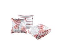 Set couvre lit boutis Corail et 2 taies taille 260 x 240 cm