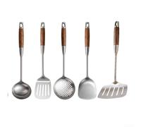 Set Cuillère Spatule Acier 316L pour bois Set Cuillère Spatule | Acier 316L pour premium, résistance , , manche pour bois naturel, set 5 essentiel