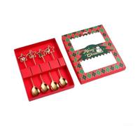Set Cuillères Dessert Acier Inoxydable 4 Pcs Boîte Set Cuillères