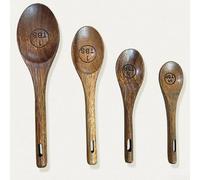 Set Cuillères pour bois Acacia 4pcs Finition Lisse Set Cuillères(Acacia Wood)