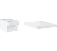 Set cuvette de WC Grohe Cube Ceramic 3924500H, abattant de WC Grohe Cube Ceramic 39488000