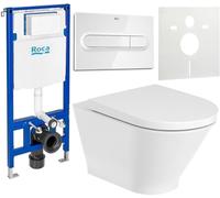 Set cuvette de WC Roca Gap Round A3460NL000, châssis encastré Roca Duplo One A890070020, A801D12001, A890195000, A890063000