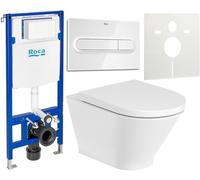 Set cuvette de WC Roca Gap Round A3460NLS00, châssis encastré Roca Duplo One A890070020, A801D12001, A890195000, A890063000