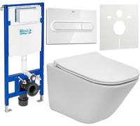 Set cuvette de WC Roca Gap Square A34647A000, châssis encastré Roca Duplo One A890070020, A80173200B, A890195000, A890063000