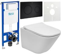 Set cuvette de WC Roca Gap Square A34647A000, châssis encastré Roca Duplo One A890070020, A80173200B, A890189206, A890063000