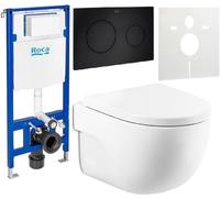 Set cuvette de WC Roca Meridian A346244000, châssis encastré Roca Duplo One A890070020, A8012AC00B, A890189206, A890063000