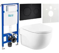 Set cuvette de WC Roca Meridian A346244S00, châssis encastré Roca Duplo One A890070020, A8012AC00B, A890189206, A890063000