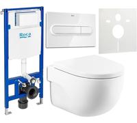 Set cuvette de WC Roca Meridian A346244S00, châssis encastré Roca Duplo One A890070020, A8012AC00B, A890195000, A890063000