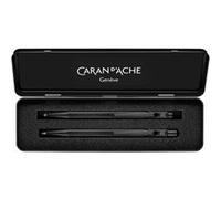 Set d’écriture Stylo à bille et Porte-mine 0,7 mm dans un Plumier Métal Caran d'Ache 849 Black Code Noir Noir E