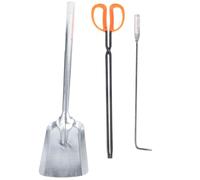 Set D’outils pour Cheminée à Feu Portable en Fer Robuste | Pelle à Cendres, Tisonnier et Pince à Feu, Usage Domestique Quotidien, Entretien Simple, Fer Antirouille Couleur Aléatoire
