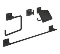 Set d'accessoires 4 en 1 - GROHE - 411152430 - Start Cube - Noir mat