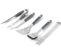 Set d'Accessoires Barbecue 10 Pièces Inoxydable - Premium Ustensiles de Cuisson Extérieur avec Pince, Spatule, Fourchette & Brosse Nettoyage - Complet pour Jardin, Camping, Balcon, BBQ et Extérieur