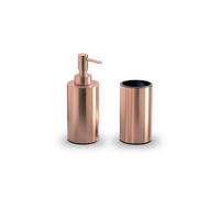 SET D'ACCESSOIRES LAVABO INOX ET CUIVRE À POSER COPPER