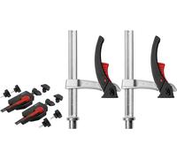 SET d'action avec outils de serrage pour travailler sur la table Bessey MFT-A Envergure max.:150 mm Mesures d'empattement:80 mm