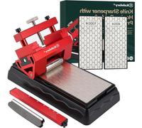 Set d'affûtage diamanté avec set d'affûtage de ciseaux - Set professionnel pour l'affûtage diamanté, avec échelle d'affûtage en aluminium, idéal pour la cuisine de camping. Granulométrie 400/1000.