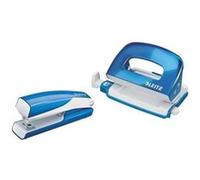 Set d'agrafage - LEITZ - WOW - Couleur Bleu - 1 agrafeuse - 1 perforateur - 1000 agrafes n°10 Bleu G