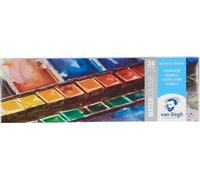 Set d'aquarelle Van Gogh dans une boîte métallique | 24 demi-godets