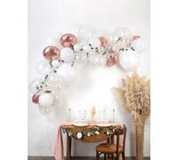 Set d'arche de ballons Eucalyptus avec 70 ballons rose doré - taille unique