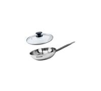 Set de 1 poêle de 20 cm en inox et couvercle en verre Fackelmann Eterna
