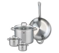 Set de 1 Poêle de cuisson 32 cm et 3 faitouts 12, 14 et 26 cm Elo Profi Citrin