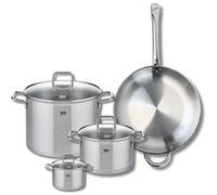 Set de 1 Poêle de cuisson 32 cm et 3 faitouts 12, 20 et 26 cm Elo Profi Citrin