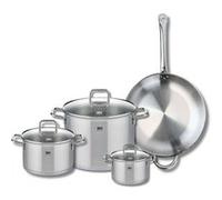 Set de 1 Poêle de cuisson 32 cm et 3 faitouts 14, 20 et 26 cm Elo Profi Citrin