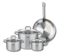 Set de 1 Poêle de cuisson 32 cm et 3 faitouts 16, 20 et 26 cm Elo Profi Citrin