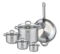 Set de 1 Poêle de cuisson 32 cm et 4 faitouts 12, 14, 16 et 26 cm Elo Profi Citrin