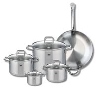 Set de 1 Poêle de cuisson 32 cm et 4 faitouts 12, 16, 20 et 26 cm Elo Profi Citrin